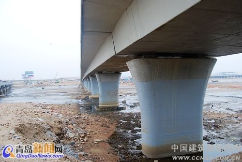 跨海大桥的建成将使青岛老港、油港、前湾港连为一个整体